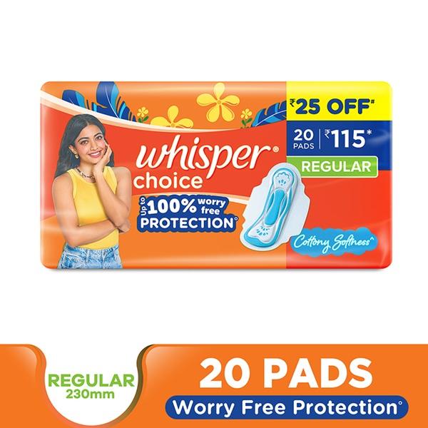 Netmeds | Whisper Choice Wings Sanitary Pad 20's