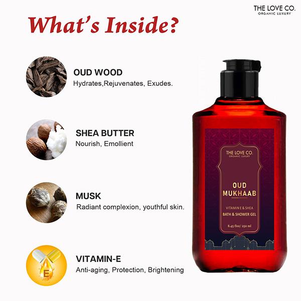 The Love Co. Oud Mukhaab Body Lotion - Daily Skin Moisture for Men and Women, Intense Hydration for Dry Skin 250 ml - Creams/Oils/Lotions