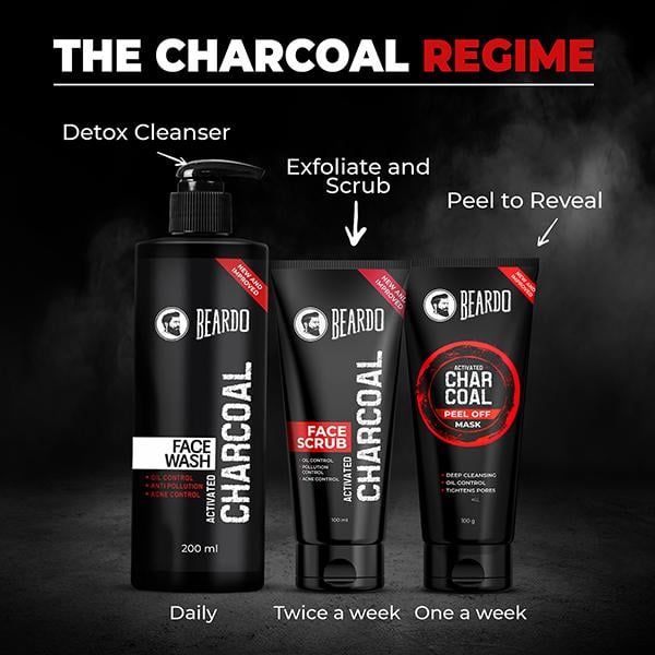 Beardo Activated Charcoal Face Wash 200 ml - Face Wash & Cleansers