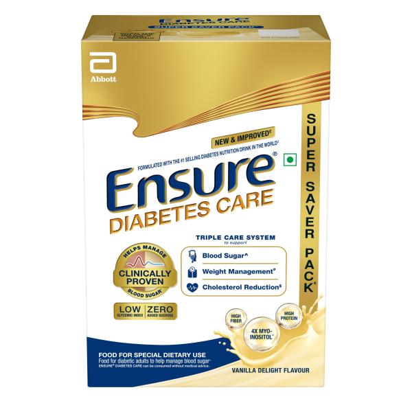 Netmeds | Ensure Diabetes Care Specialized Nutrition Drink Refill - Vanilla Delight Flavour 950 g