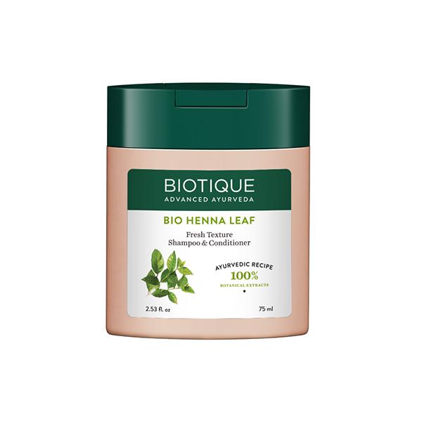 Netmeds | Biotique Henna Leaf Hair Cleansing Shampoo and Conditioner 75ml