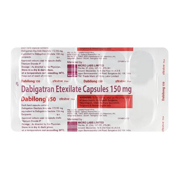 Dabilong 150mg Capsule 10'S - Blood Clot-Ant