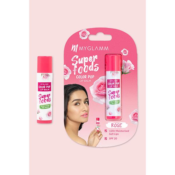 MyGlamm Color Pop Lip Balm-Rose 6.4 gm - Lip Balms