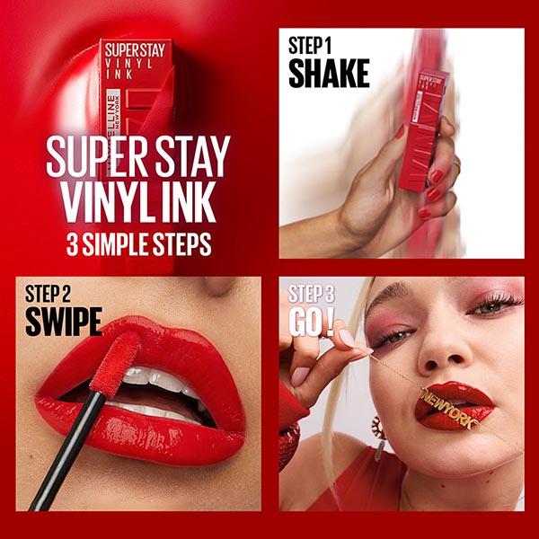 Maybelline New York Super Stay Vinyl Ink Liquid Lipstick, Instant Shine Color, Sultry 4.2 ml - Liquid Lipsticks