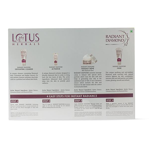 Lotus Herbals Radiant Diamond Cellular Radiance 5 In 1 Facial Kit 1's - Facial Kits