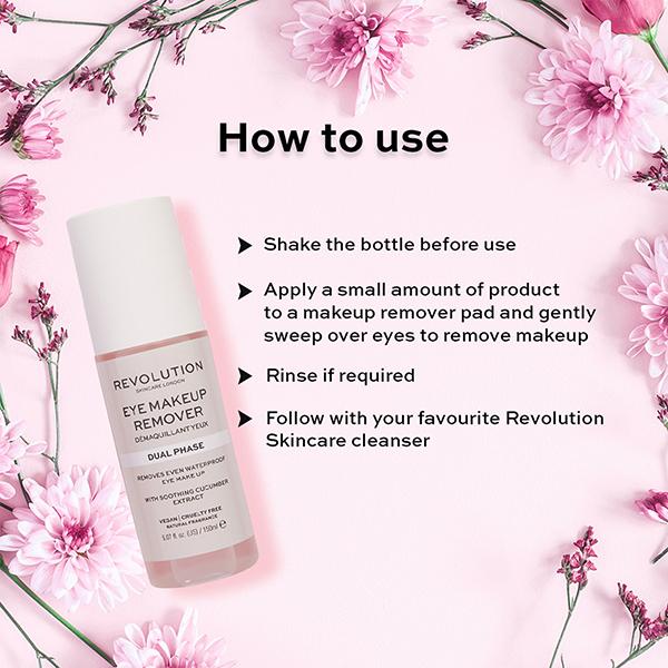 Revolution Skincare Dual phase Eye Makeup Remover 150  ml - Make Up Removers