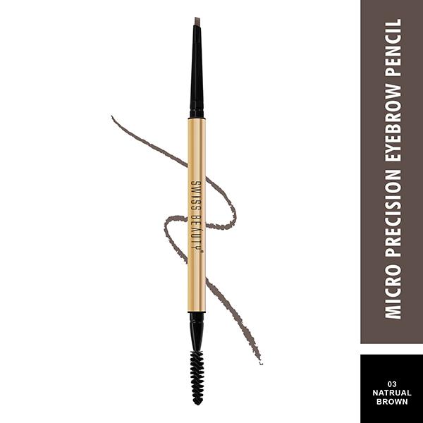 Netmeds | Swiss Beauty Micro Precision Eyebrow Pencil (Natural Brown) 0.1 gm