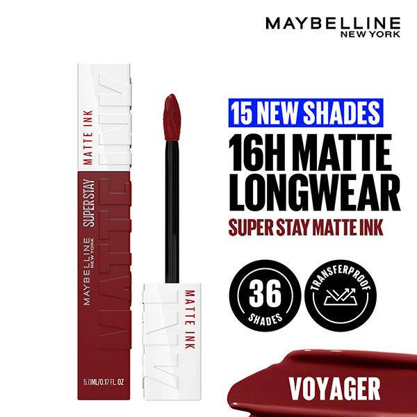 Maybelline New York Super Stay Matte Ink Liquid Lipstick, 50 Voyager 5 gm - Lipsticks