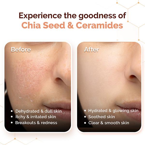 Mamaearth Chia Calming Face Cleanser with Chia Seed & Ceramides 180 ml - Face Wash & Cleansers
