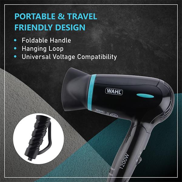 Wahl Portable Hair Dryer - Black - Hair Dryers