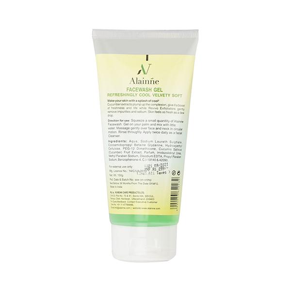 Alainne Cucumber Extract Facewash Gel 150 gm - Face Washes