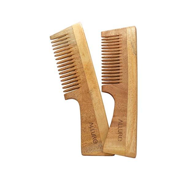 Netmeds | Allure Wooden Neem Comb (CD-02) 2's