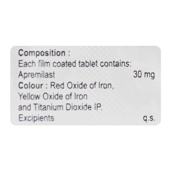 Apxenta 30mg Tablet 10'S - Psoriasis/Seborrhea/Ichthyosis-Pso