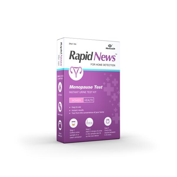 Rapid News Menopause Instant Urine Test Kit 3's - Test Strips & Lancets