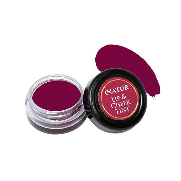 Inatur Lip and Cheek Tint - Port Wine 4 gm - Lip Stains & Tints