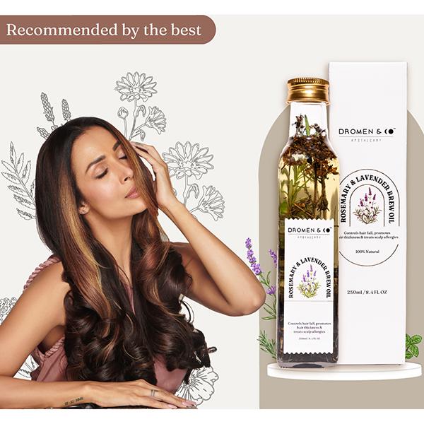 Dromen & Co Rosemary & Lavender Brew Oil Hair Growth Reduces frizz & breakage 250 ml - Hair Oils