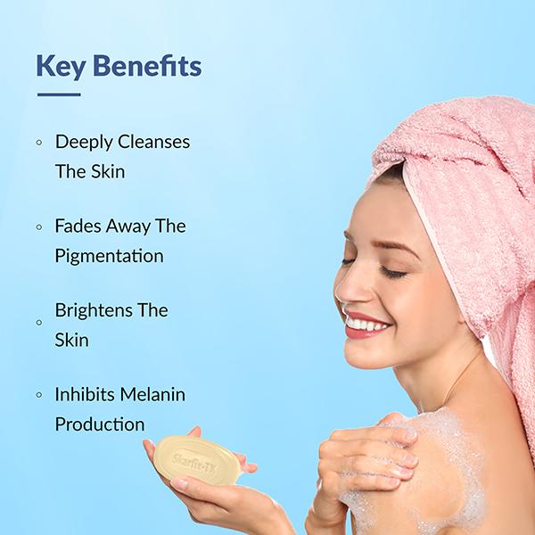 Fixderma Skarfix -TX 1% Kojic Acid Soap for Skin Brightening with Tranexamic Acid, Glutathione 75 g - Soaps