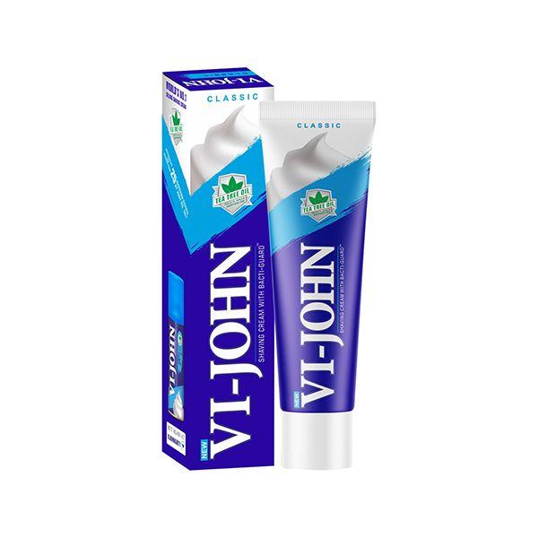 VI-John Shaving Cream Classic with Tea Tree Oil and Bacti-Guard for All Skin Types 125 gm - Shaving Creams