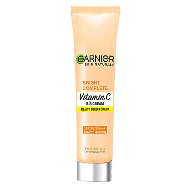 Garnier Bright Complete Vitamin C  Beauty Benefit Cream Spf 24/PA+++ Uva/Uvb Protection For All Skin Types 18gm - Bb & Cc Creams