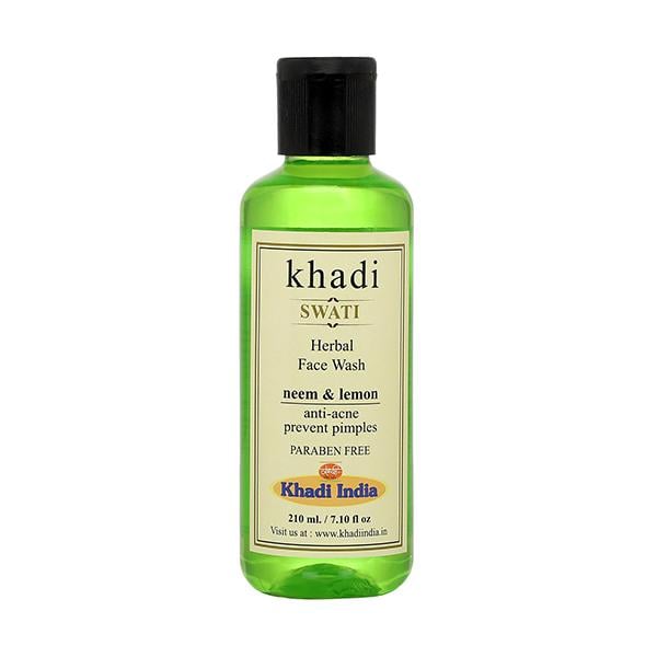 Khadi Swati Herbal Facewash - Neem & Lemon 210 ml - Face Wash & Cleansers