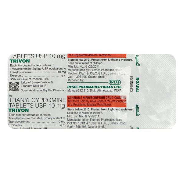 TRIVON 10mg Tablet 10's - Depression-Ant