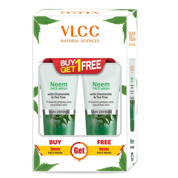 Netmeds | Neem Facewash B1G1 with Chamomile & Tea Tree Skin Defense 150ml each 2's