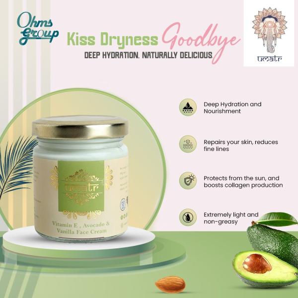 Umatr Vitamin E Avacado and Vanilla Face Cream 100 gm - Face Serum