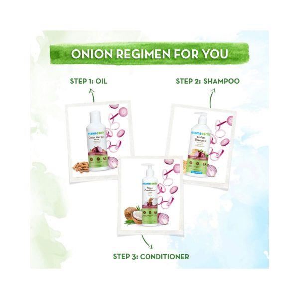 Mamaearth Onion Shampoo for Hair Fall Control with Onion & Plant Keratin 1000 ml - Shampoos