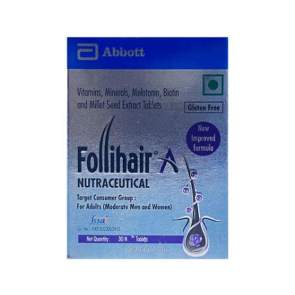 Netmeds | FOLLIHAIR A NEW GLUTEN FREE Tablet 30's