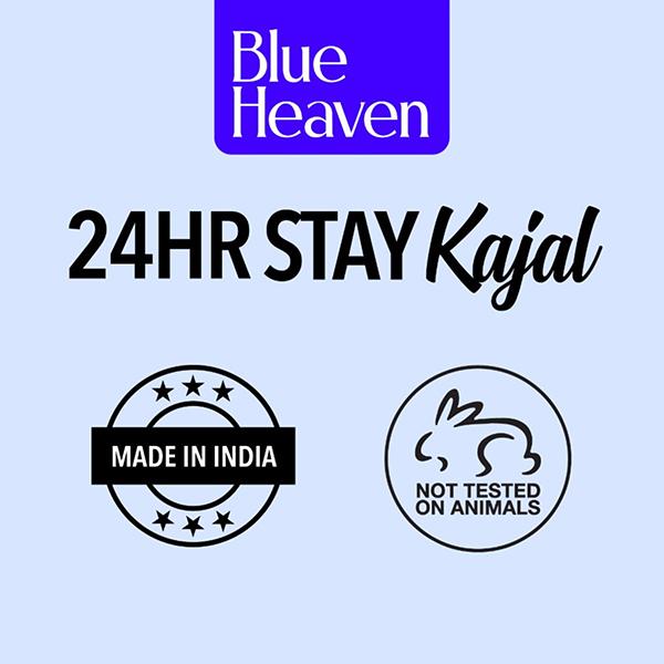 Blue Heaven 24 Hr Stay Kajal, Jet Black 0.30gm - Kajal & Kohls