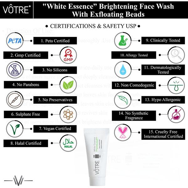 Votre White Essence Brightening Face Wash 30 gm - Face Wash & Cleansers