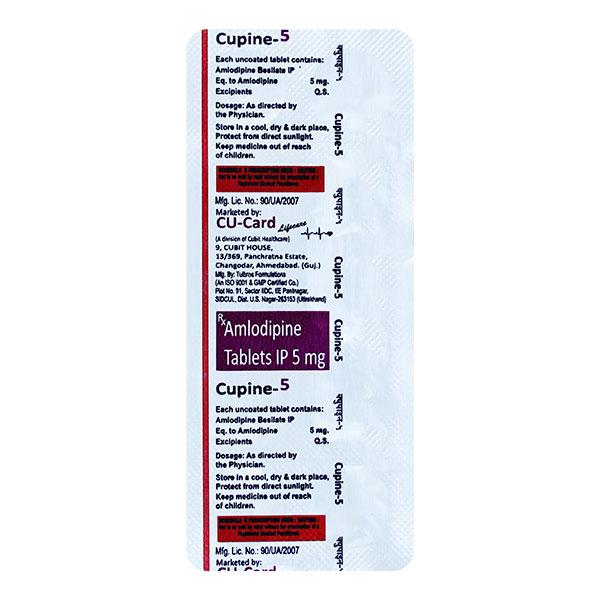 CUPINE 5 Tablet 10's - Hypertension-Cal