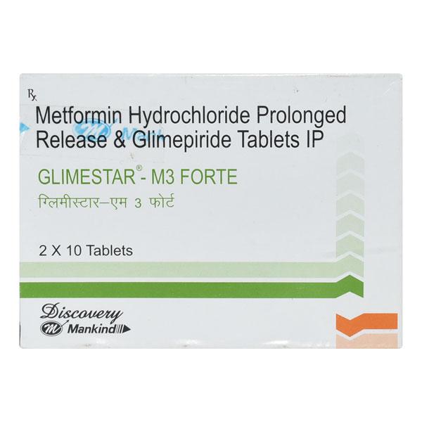 Glimestar M3 Forte Tablet 10'S - Diabetes-Ant
