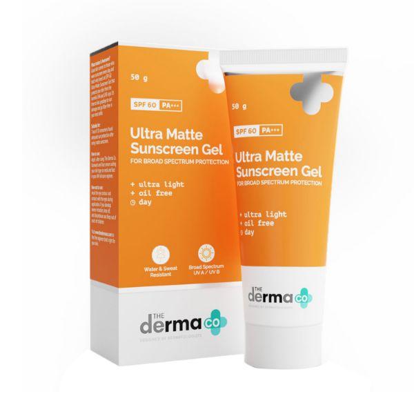 Netmeds | The Derma Co. Ultra Matte Sunscreen Gel SPF 60 PA +++ 50gm