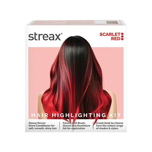 Netmeds | Streax Ultralights Hair Colour Highlight Kit, Red Hair Colour, Scarlet Red, 1's