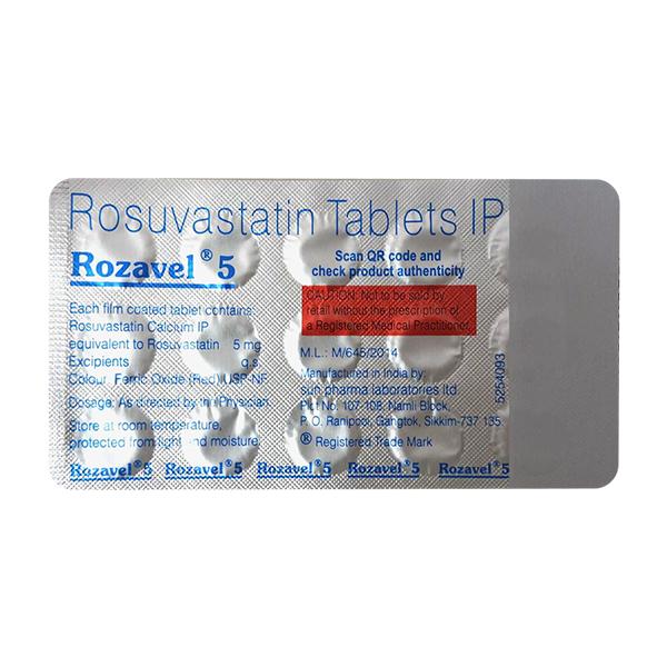 ROZAVEL 5 Tablet 15's - High Cholesterol-Dys