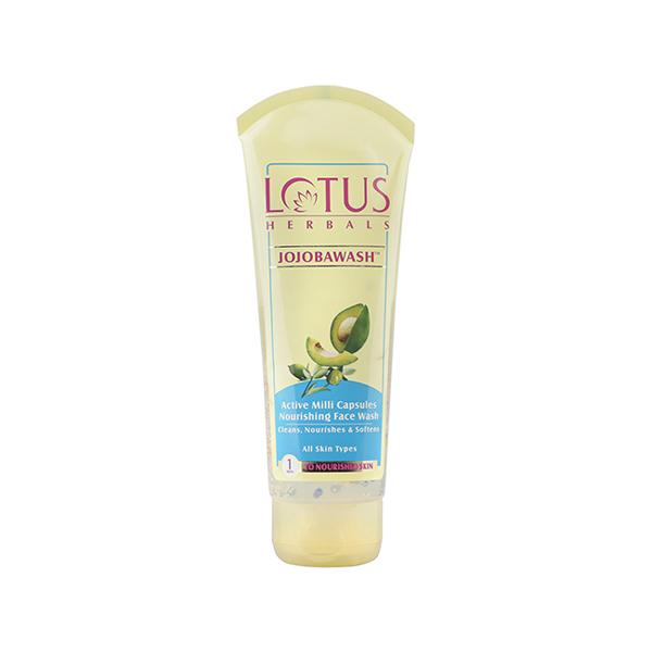 Netmeds | Lotus Herbals Jojobawash Nourishing Face Wash - Active Milli Capsules 120 gm