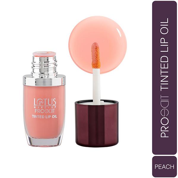Netmeds | Lotus Make-Up Proedit Tinted Lip Oils enriched with Hyaluronic Acid PLO 01 Peach Non Sticky 6.5 ml