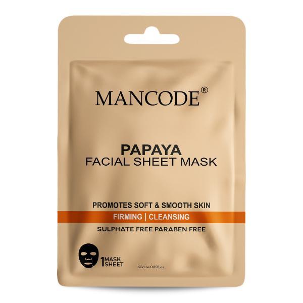 Netmeds | Mancode Papaya Facial Sheet Mask For All Skin Types 25 gm