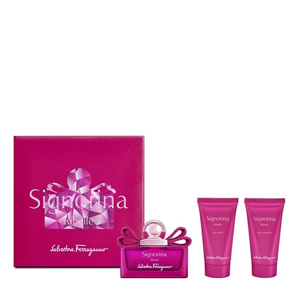 Salvatore Ferragamo Signorina Ribelle Kit (Eau de Parfum 50ml + Body Lotion 50ml + Bath and Shower Gel 50ml) 150 ml - Perfumes (Edt/Edp)