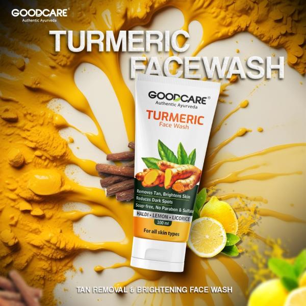 Goodcare Turmeric Face Wash - Haldi Lemon Licorice 100 ml - Personal Care (Ayush)