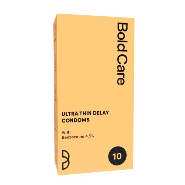 Bold Care Ultra Thin Delay condoms, (Pack of 10) 1's - Plain/Flavoured Condoms