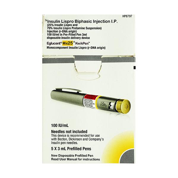 Eglucent Mix 25 Kwikpen 1X3ml - Diabetes-Ins