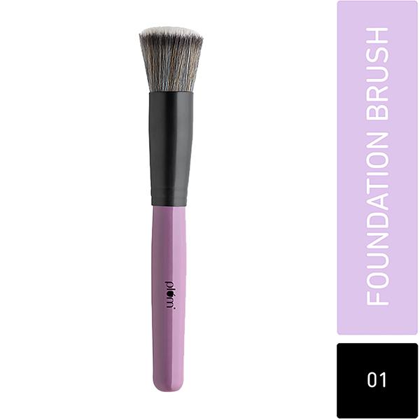 Plum Soft Blend Foundation Brush 01 1 Nos - Face Brush
