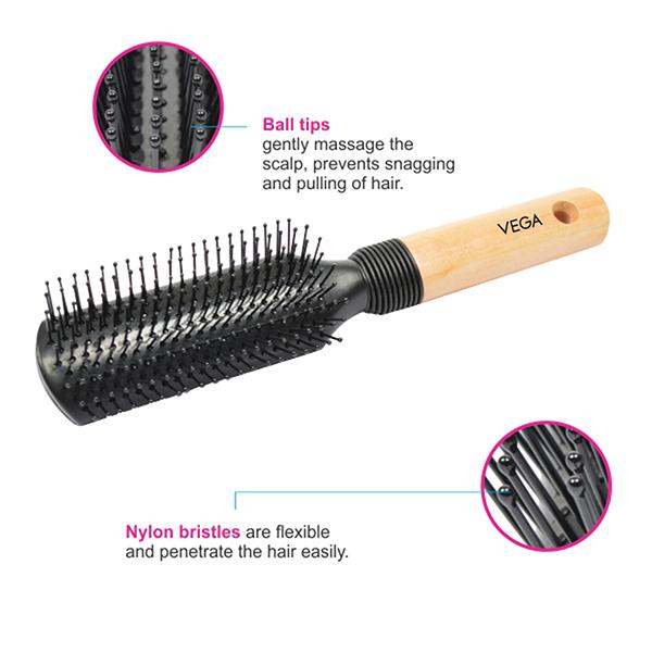 Vega Flat Brush (E8 - FB) 1's - Hair Brushes