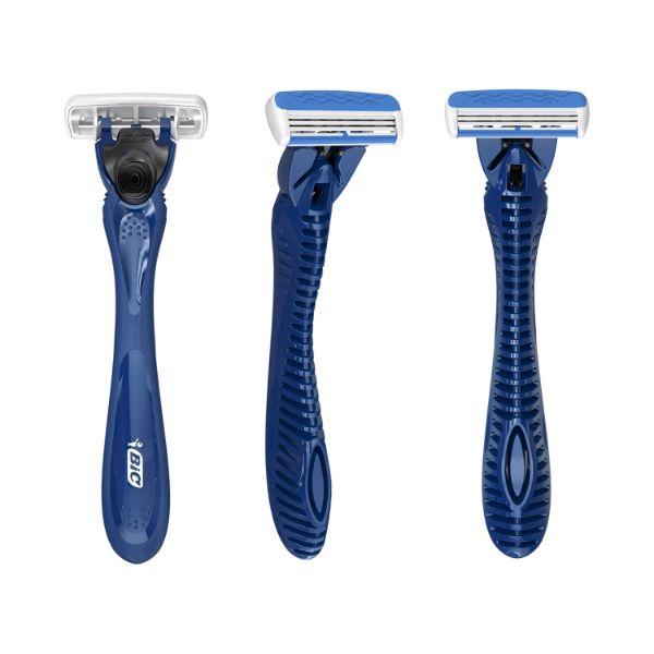Zlade Armour III Triple-Blade Razor for Men - 1 Razor Handle + 4 Cartridges Broad Lubricating Strip with Aloe Vera 1's - Razors & Cartridges