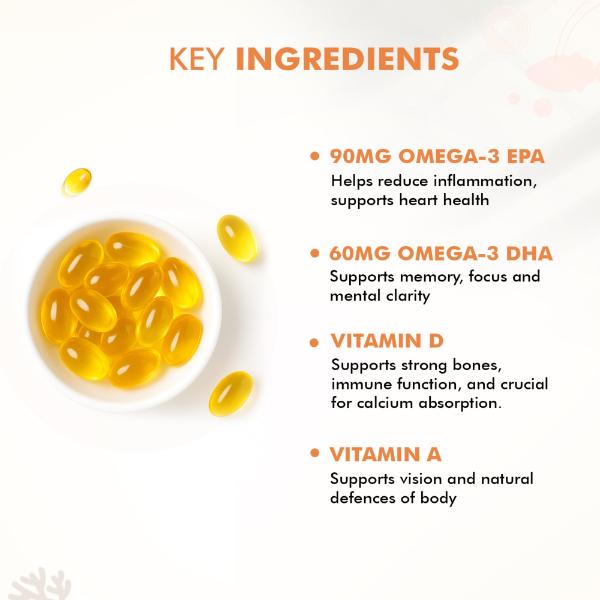 Dr. Morepen Cod Liver Oil with Omega3 Capsule 100's - Hair & Skin