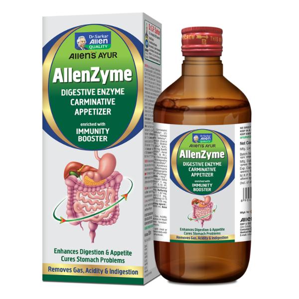 Netmeds | Allen Allenzyme No Added Sugar Liquid - Pineapple 450 ml