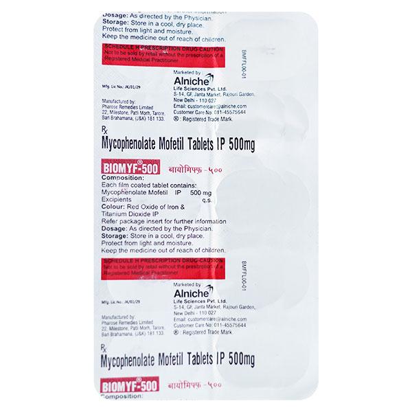 Biomyf 500mg Tablet 10'S - Auto Immune Disease-Imm