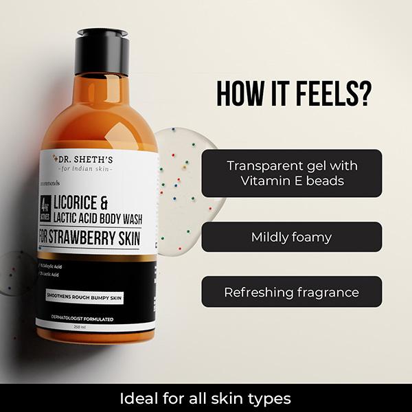 Dr. Sheth's Licorice & Lactic Acid Body Wash 250 ml - Shower Gels & Body Wash